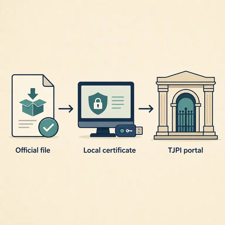 How PJeOffice and the TJPI portal work together
